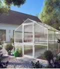 Serre de jardin en verre Rose III KGT 7,53m² aluminium avec vitrage de 10mm