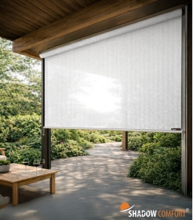 Stores à enrouleur sand verticaux perméables avec manivelle Shadow Comfort