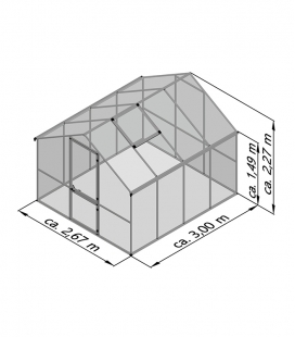 Serre de jardin en verre Enzian IV KGT 8,01m² aluminium avec vitrage de 6mm