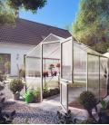 Serre de jardin de 5,06m² Rose II KGT aluminium et polycarbonate