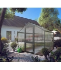 Serre de jardin en verre Rose II KGT 5,06m² aluminium avec vitrage de 10mm