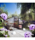 Serre de jardin en verre Rose IV KGT 10m² aluminium avec vitrage de 10mm