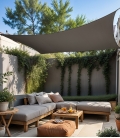 Voile d'ombrage perméable carré 5 x 5m Shadow Comfort
