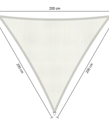 Voile d'ombrage perméable triangulaire 2x2x2m Shadow Confort
