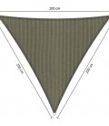 Voile d'ombrage perméable desert storm triangulaire 2x2x2m Shadow Confort