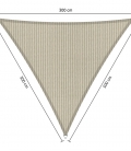 Voile d'ombrage perméable triangulaire 3x3x3m Shadow Confort