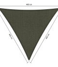 Voile d'ombrage perméable deep grey triangulaire 4x4x4m Shadow Confort