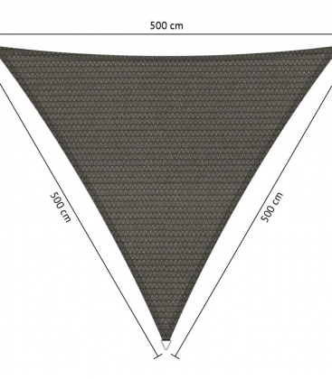 cool grey Voile d'ombrage perméable triangulaire 5x5x5m Shadow Confort