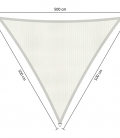 artic white Voile d'ombrage perméable triangulaire 5x5x5m Shadow Confort
