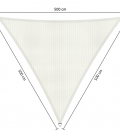 mineral white Voile d'ombrage perméable triangulaire 5x5x5m Shadow Confort