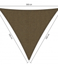 jap brown Voile d'ombrage perméable triangulaire 5x5x5m Shadow Confort
