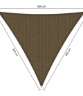 jap brown Voile d'ombrage perméable triangulaire 6x6x6m Shadow Confort