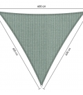 blue Voile d'ombrage perméable triangulaire 6x6x6m Shadow Confort