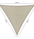 sahara sand Voile d'ombrage perméable triangulaire 6x6x6m Shadow Confort
