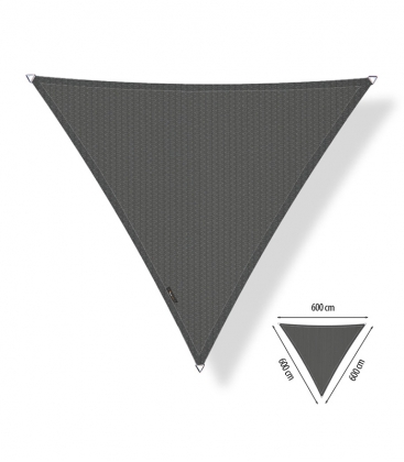 cool grey Voile d'ombrage perméable triangulaire 6x6x6m Shadow Confort