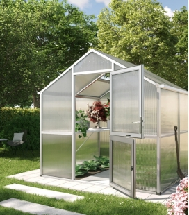 Serre de jardin en verre Iris II KGT 5,06 m² aluminium avec vitrage de 16mm