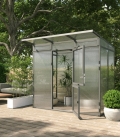 Serre de jardin en verre Santini II - small KGT 3,50 m² aluminium avec vitrage de 16mm