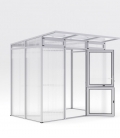 Serre de jardin en verre Santini II - small KGT 3,50 m² aluminium avec vitrage de 16mm
