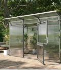Serre de jardin en verre Santini II KGT 6,06 m² aluminium avec vitrage de 16mm