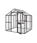 Serre de jardin en verre Aptasia III-s KGT 5,06 m² aluminium avec vitrage de sécurité trempé