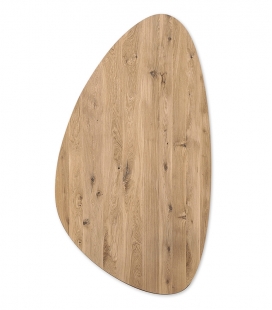 Plateau de table forme Galet en chêne massif