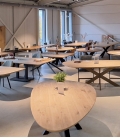 Plateau de table forme Galet en chêne massif