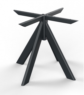 Pied de table jonchet en acier noir