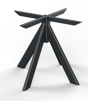 Pied de table jonchet en acier noir