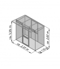 Serre de jardin 2,56 m² Linea 1 KGT aluminium et polycarbonate