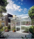 Serre de jardin 6,06 m² Linea II KGT aluminium et polycarbonate