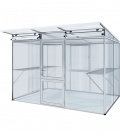 Serre de jardin 6,06 m² Linea 2 KGT aluminium et polycarbonate
