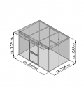 Serre de jardin 6,06 m² Linea 2 KGT aluminium et polycarbonate