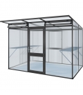 Serre de jardin 6,06 m² Linea 2 KGT aluminium et polycarbonate