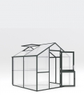 Serre de jardin en verre Iris 2 KGT 5,06 m² aluminium et polycarbonate