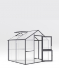 Serre de jardin en verre Iris 2 KGT 5,06 m² aluminium et polycarbonate