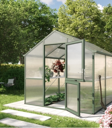 Serre de jardin 7,53 m² Iris 3 KGT aluminium et polycarbonate