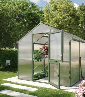 Serre de jardin 10m² Iris 4 KGT aluminium et polycarbonate