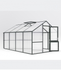 Serre de jardin 12,74 m² Nelke 4 KGT aluminium et polycarbonate