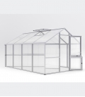 Serre de jardin 12,74 m² Nelke 4 KGT aluminium et polycarbonate