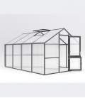 Serre de jardin 12,74 m² Nelke 4 KGT aluminium et polycarbonate