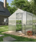 Serre de jardin 12,74 m² Nelke 4 KGT aluminium et polycarbonate