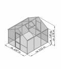 Serre de jardin 9,59 m² Dahlie 3 KGT aluminium et polycarbonate