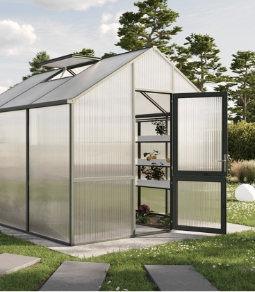 Serre de jardin 9,59 m² Dahlie 3 KGT aluminium et polycarbonate
