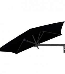 Parasol mural carré Paraflex Umbrosa Wall black