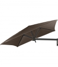 Parasol mural carré Paraflex Umbrosa Wall taupe