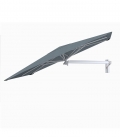 Parasol mural carré Paraflex Umbrosa Wall aqua alu