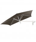 Parasol mural carré Paraflex Umbrosa Wall taupe alu