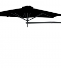 Parasol mural rond Paraflex Wall Umbrosa black