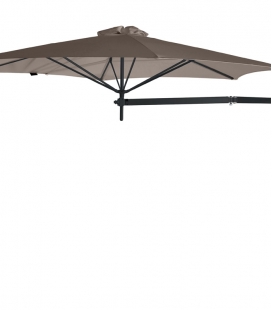 Parasol mural rond Paraflex Wall Umbrosa taupe