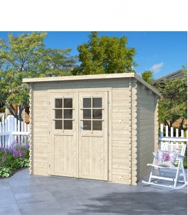 Abri de jardin en bois mono pente de 5m² (2,5mx2m)